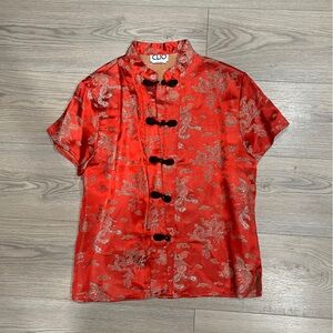 Red Dragon Pattern Top